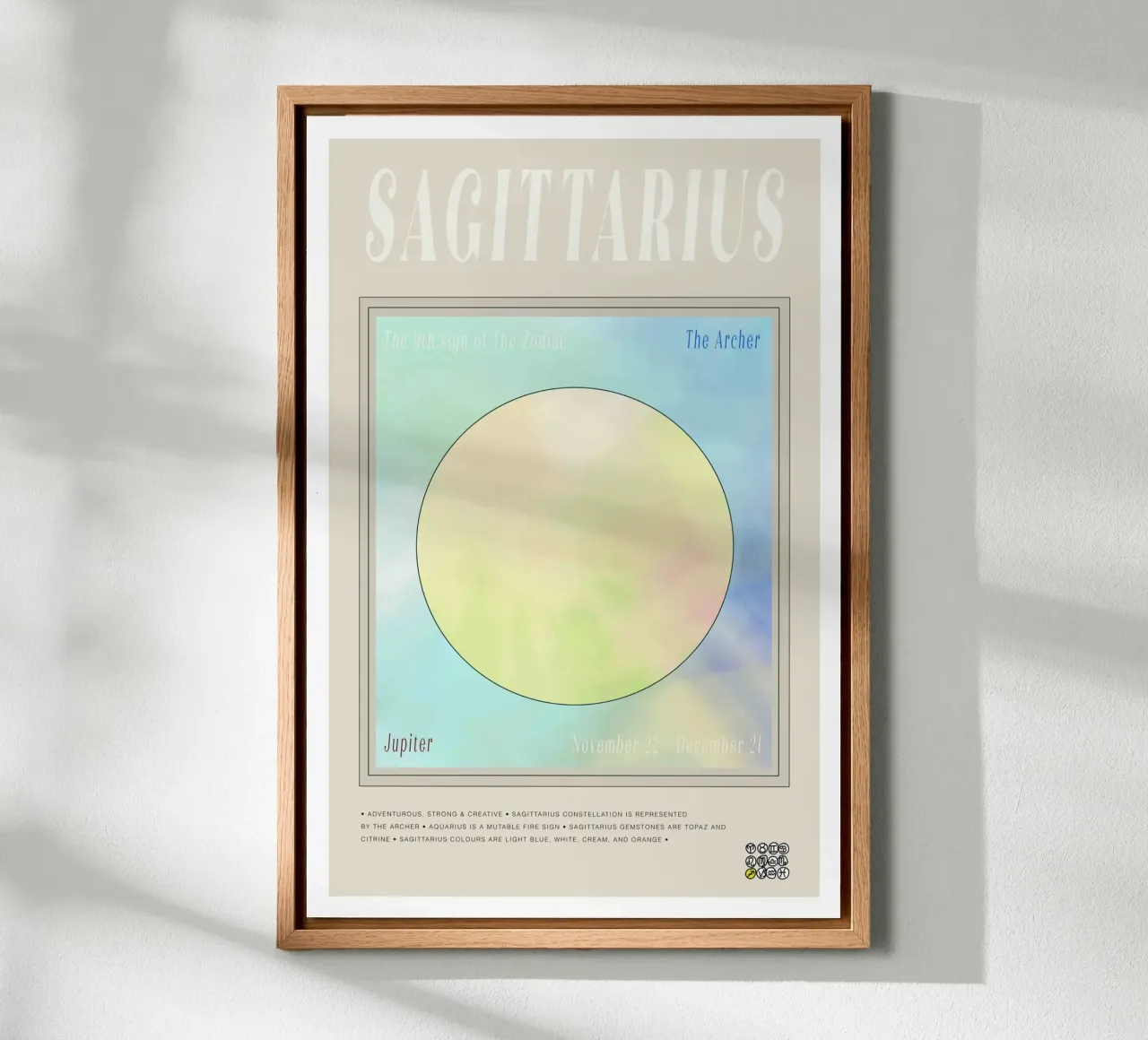 Dierenriem Boogschutter canvas van Casa Cartissi