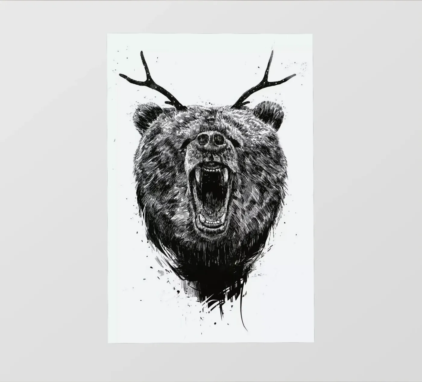 Angry Bear fotobehang van Balazs Solti