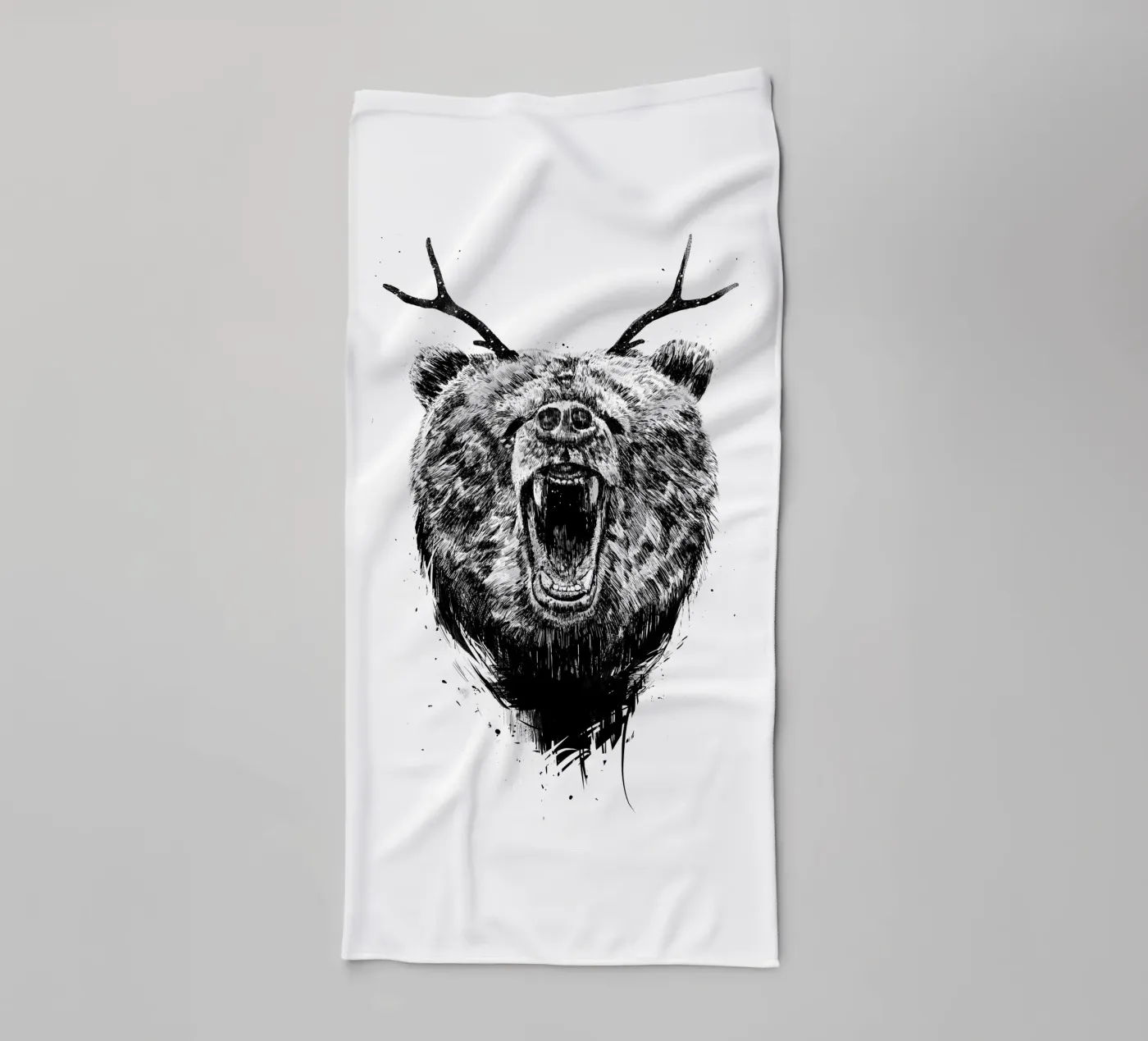 Angry Bear towel by Balazs Solti