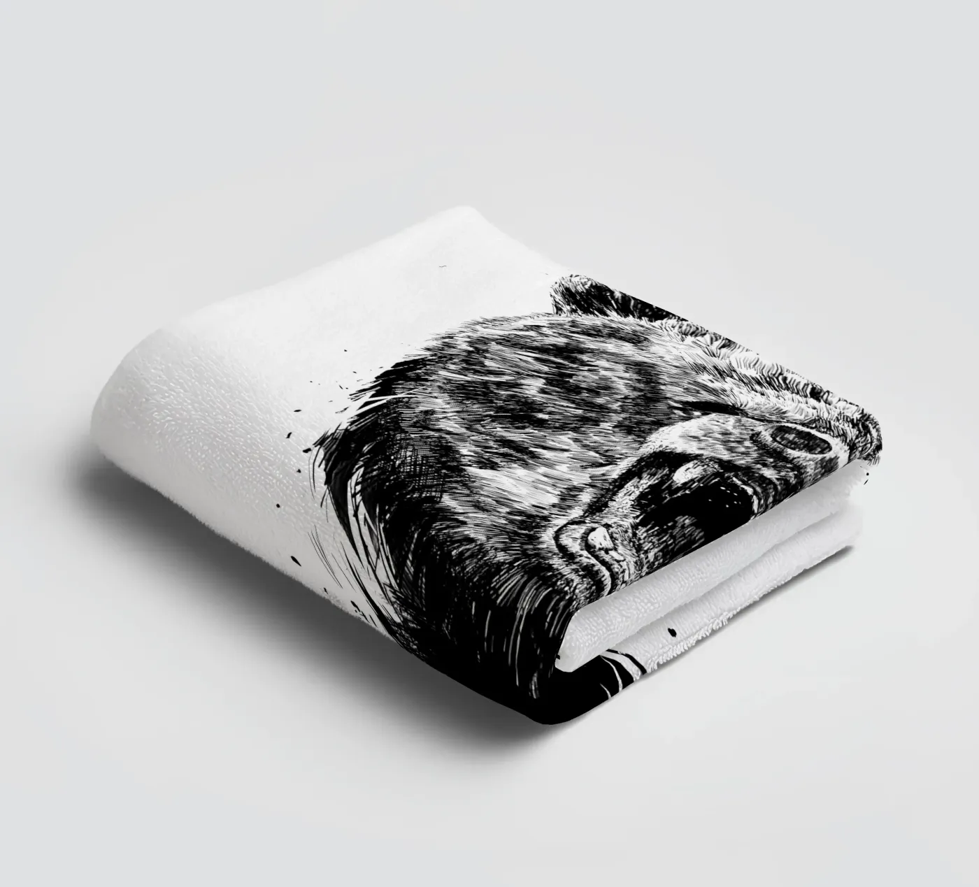 Angry Bear towel by Balazs Solti