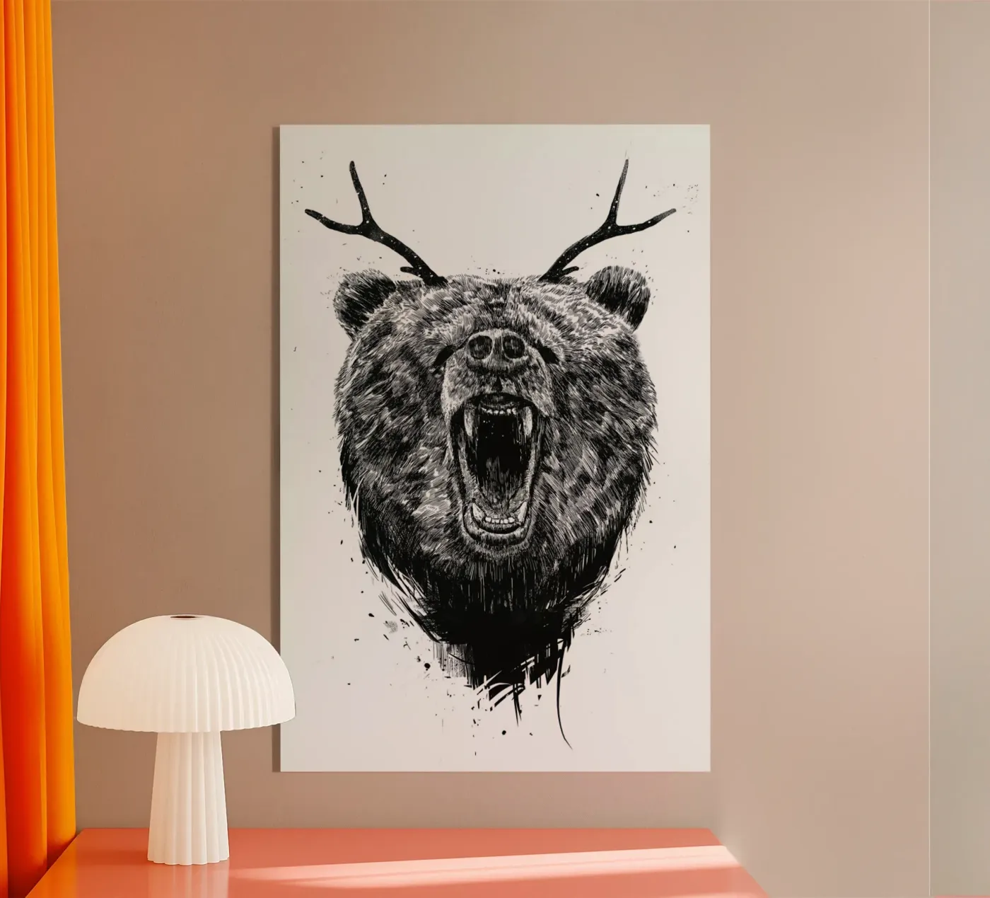 Angry Bear Acryl-Glas von Balazs Solti