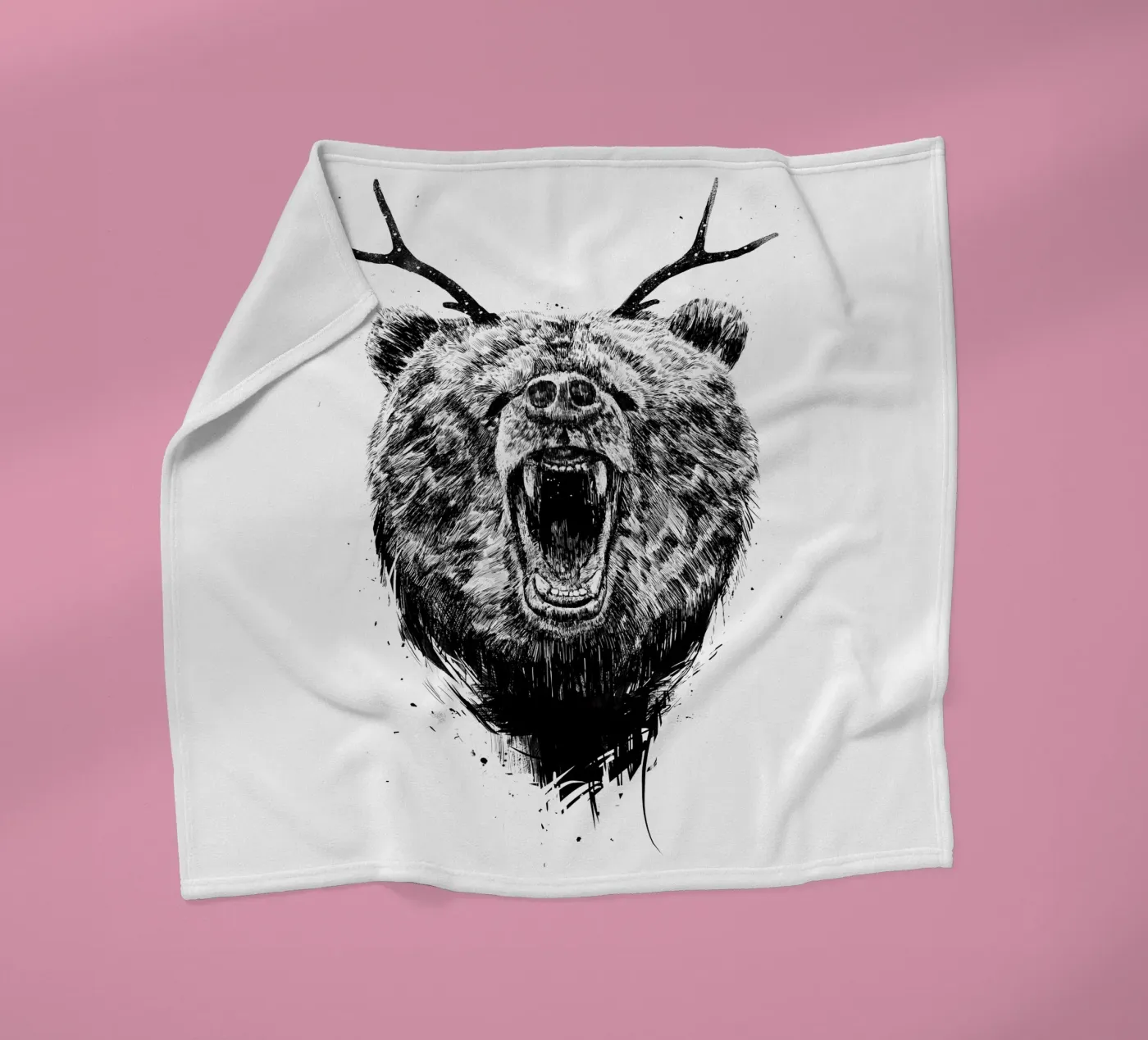 Angry Bear fleecedeken van Balazs Solti