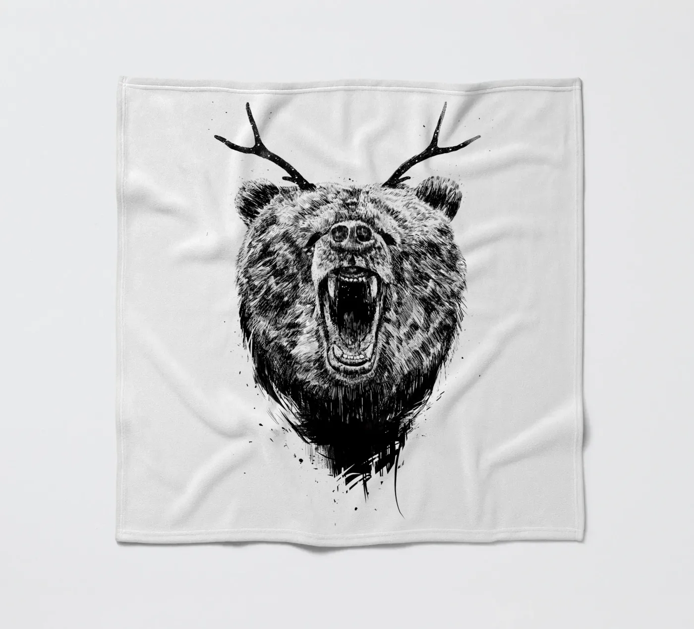 Angry Bear fleecedeken van Balazs Solti