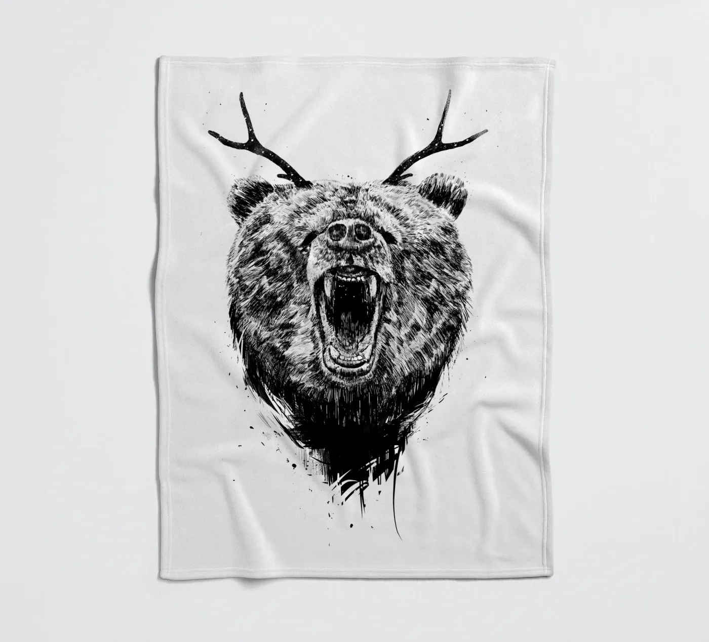 Angry Bear fleecedeken van Balazs Solti