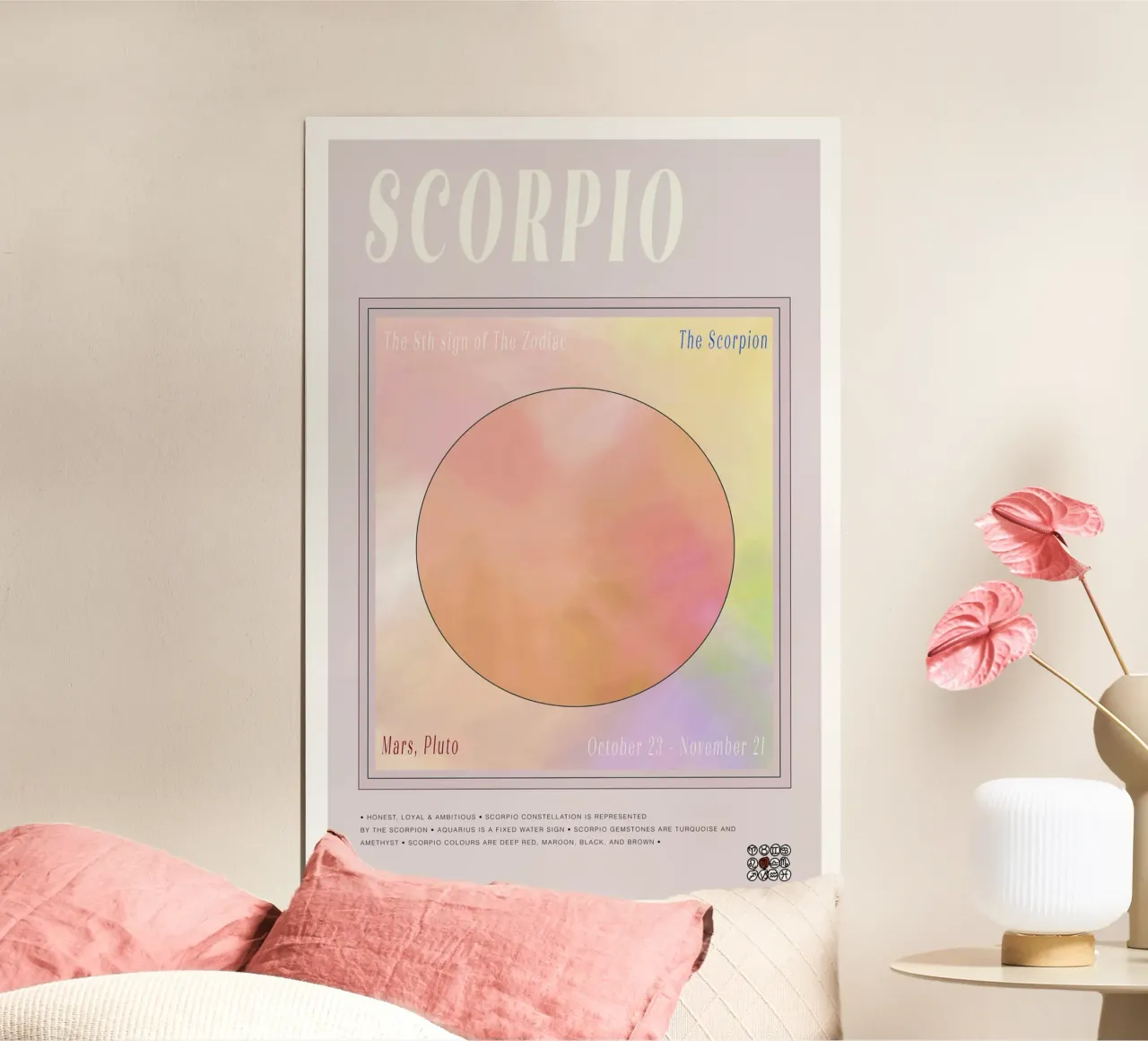Zodiaco Scorpione poster da Casa Cartissi