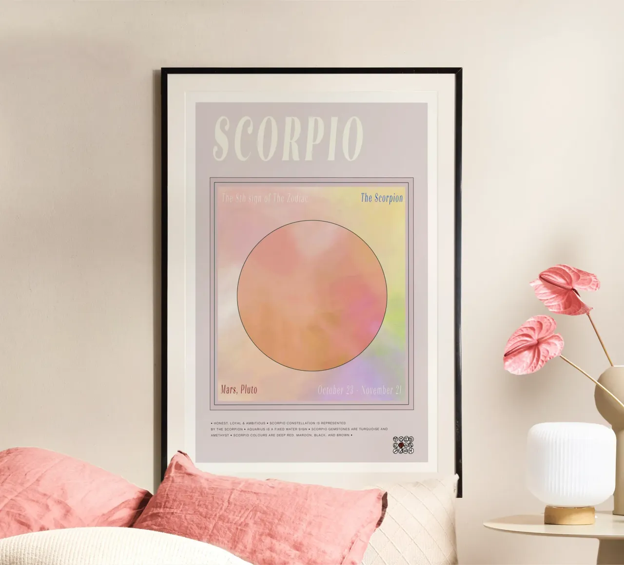 Zodiaco Scorpione poster da Casa Cartissi