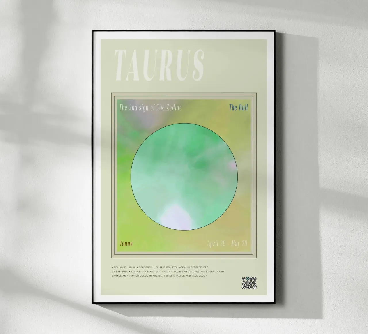 Zodiac Taurus plexiglass da Casa Cartissi