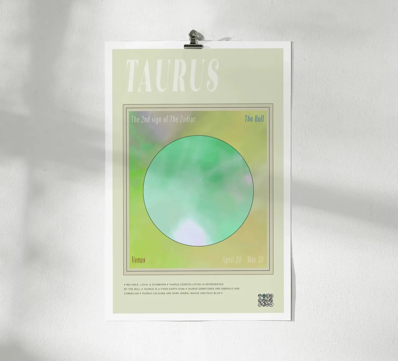 Zodiac Taurus poster da Casa Cartissi