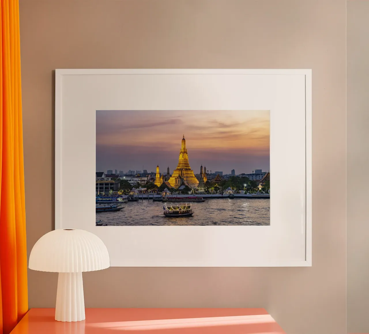 Wat Arun Bangkok poster con telaio in plastica da Reisefotografie - Bilder aus aller Welt