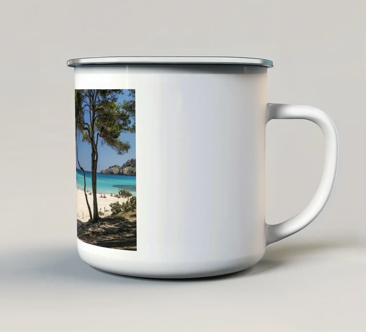 Spiaggia di Maiorca tazza in smalto da Reisefotografie - Bilder aus aller Welt