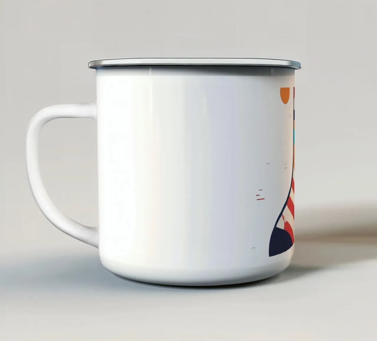 chaussette colorée avec des motifs ludiques mug en émail de DesignDoodle