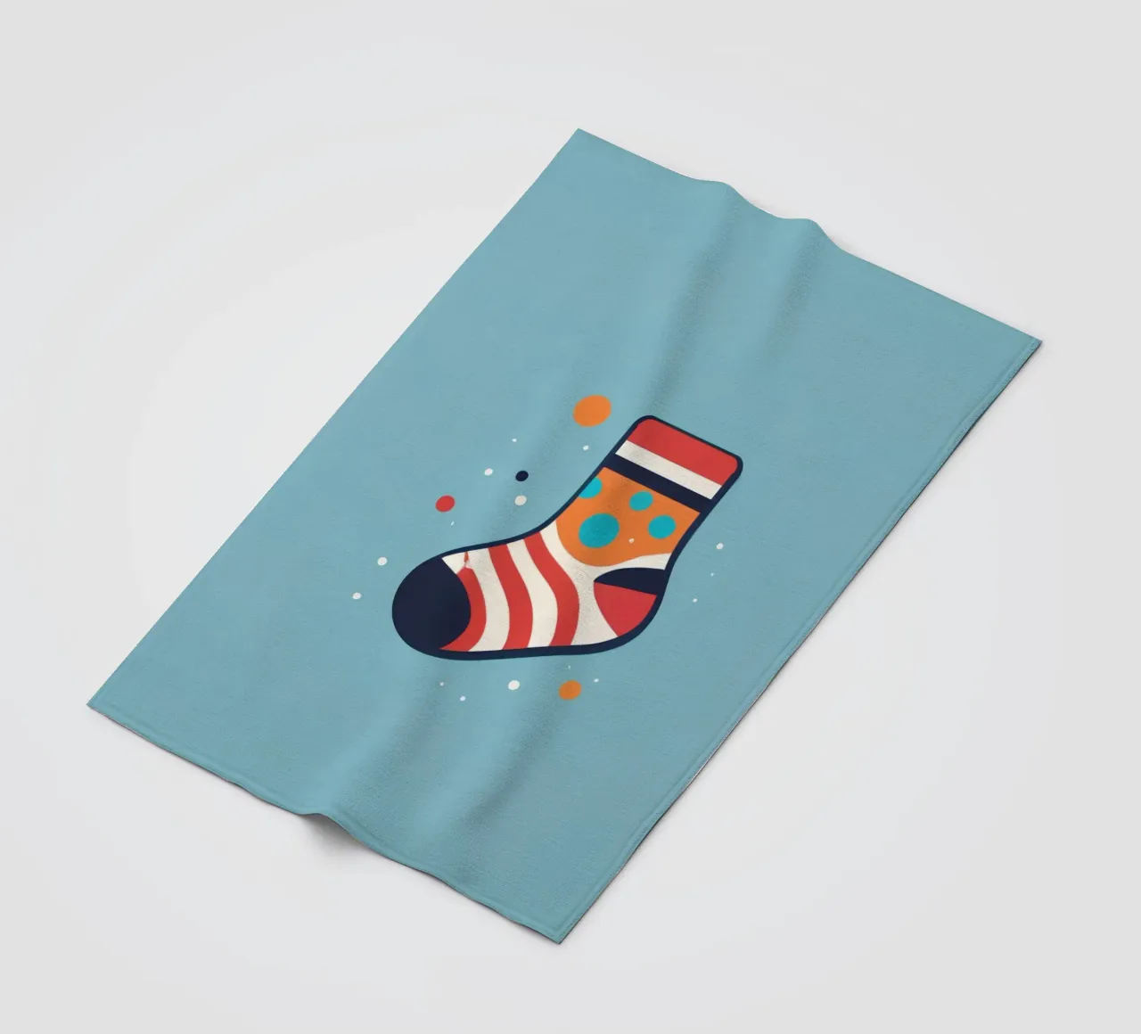 chaussette colorée avec des motifs ludiques plaid polaire de DesignDoodle