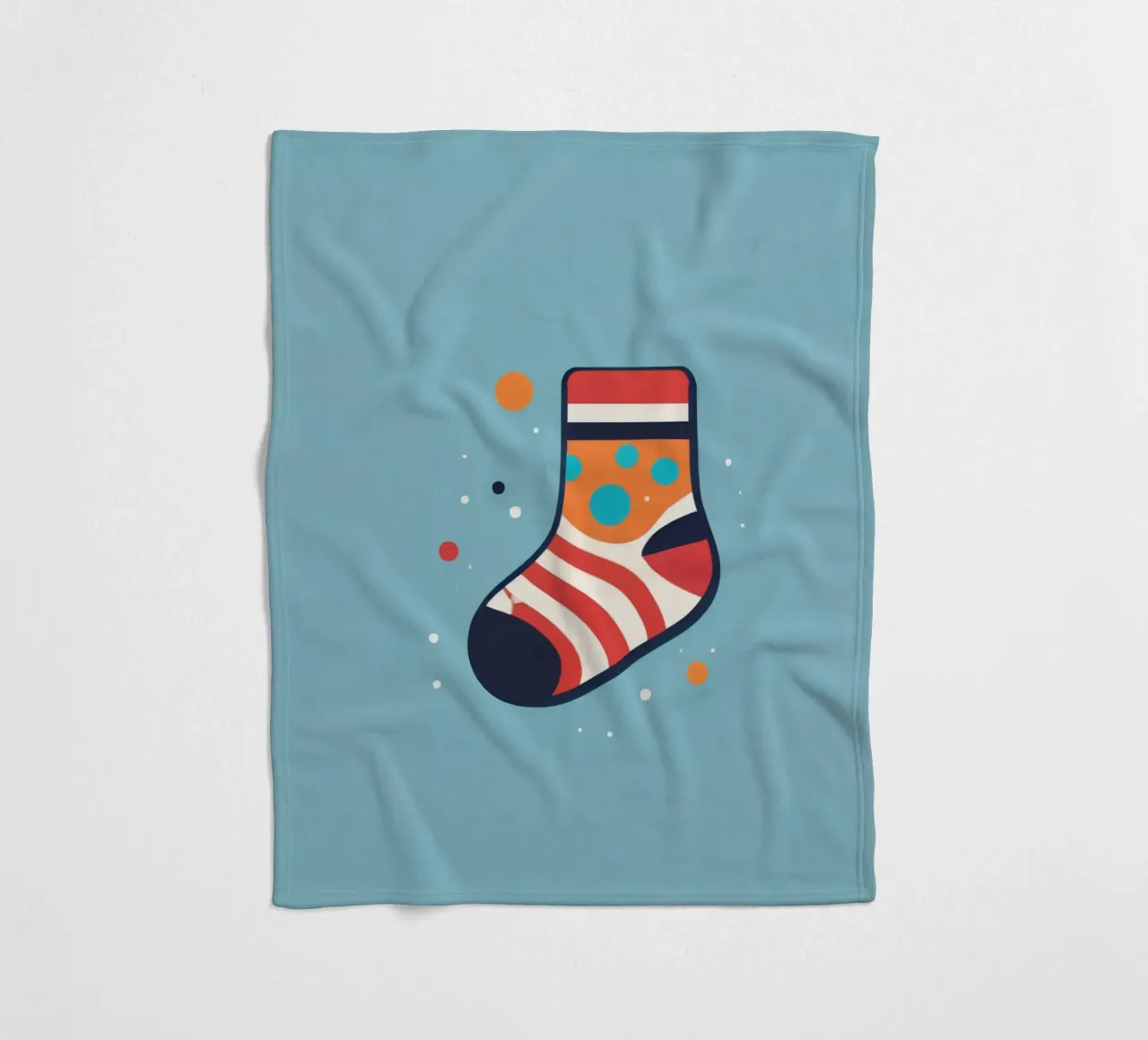 chaussette colorée avec des motifs ludiques plaid polaire de DesignDoodle