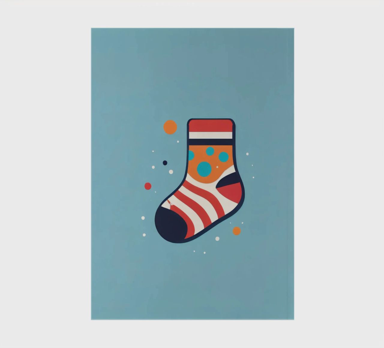 calzino colorato con motivi giocosi diario da DesignDoodle