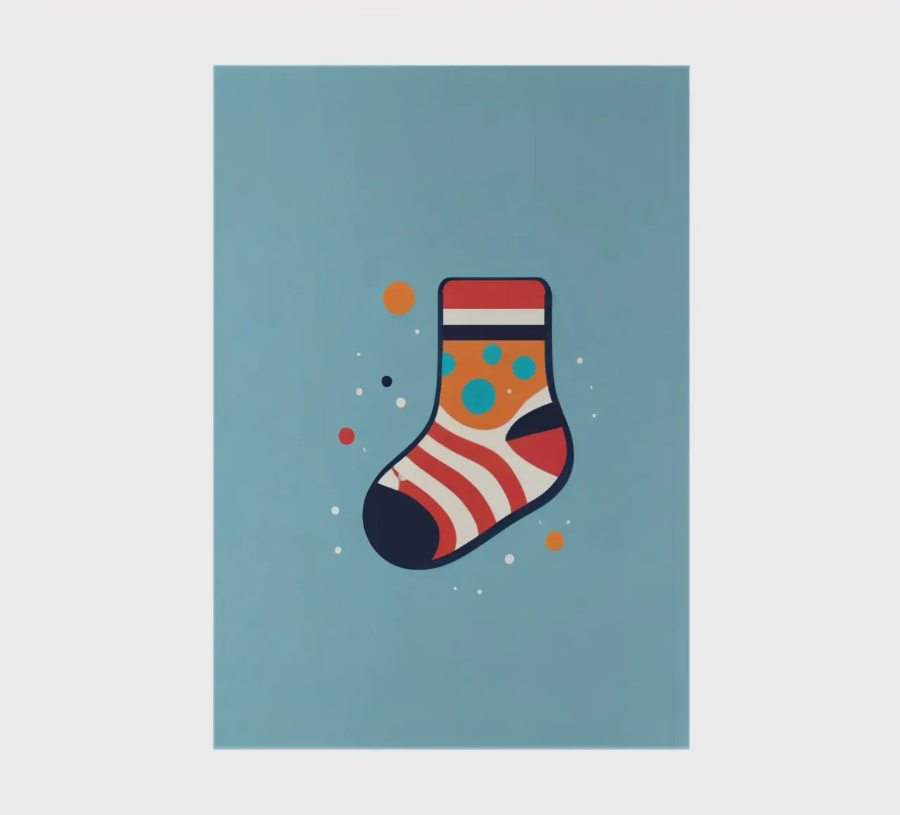 colorful sock with playful patterns notebook by DesignDoodle