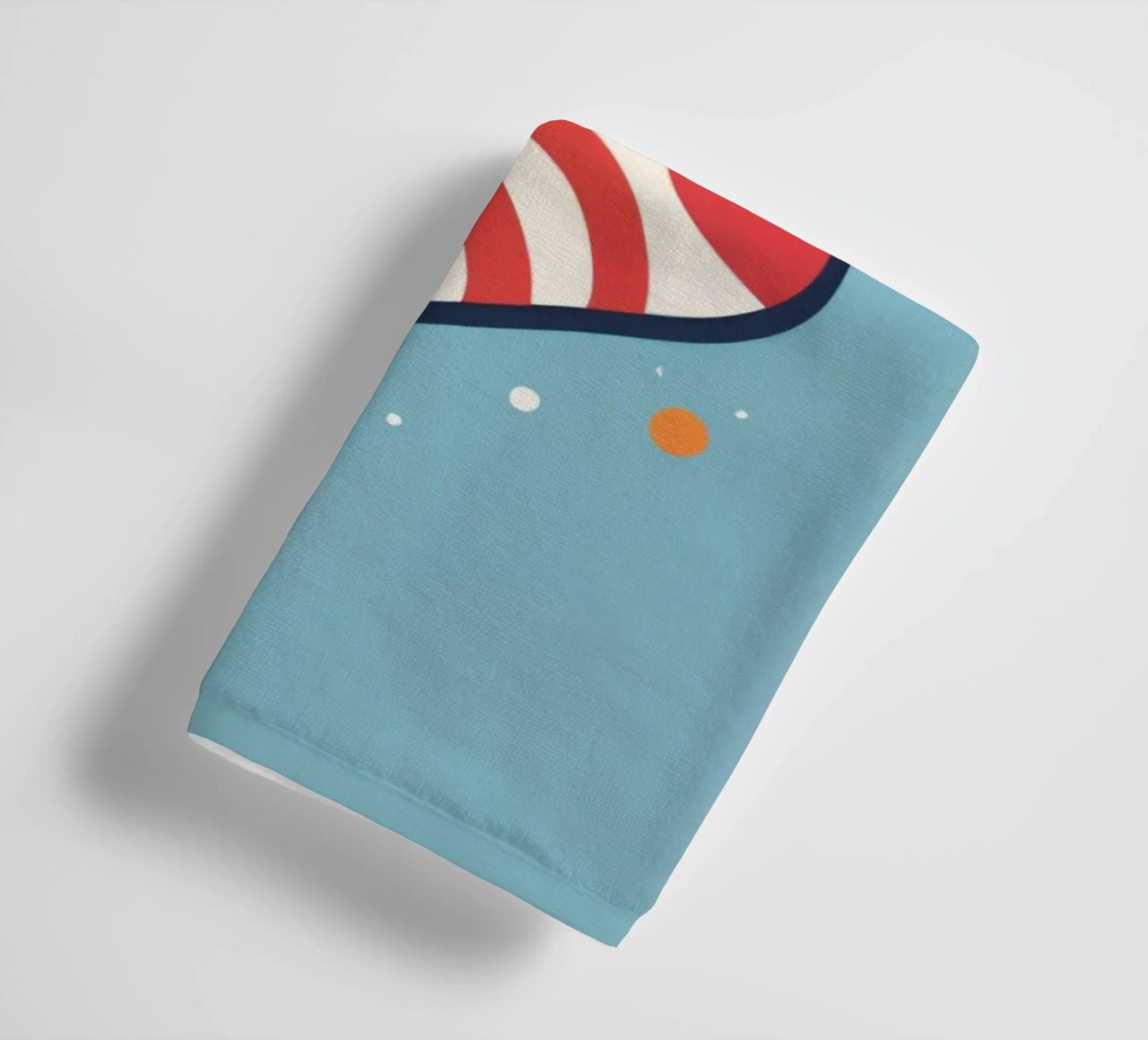 colorful sock with playful patterns on towel by DesignDoodle