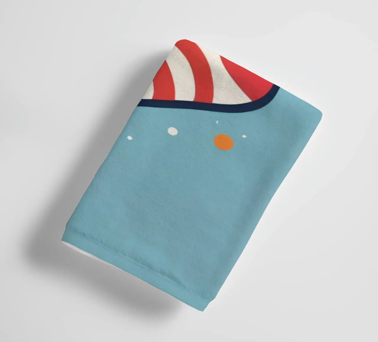 colorful sock with playful patterns on towel by DesignDoodle