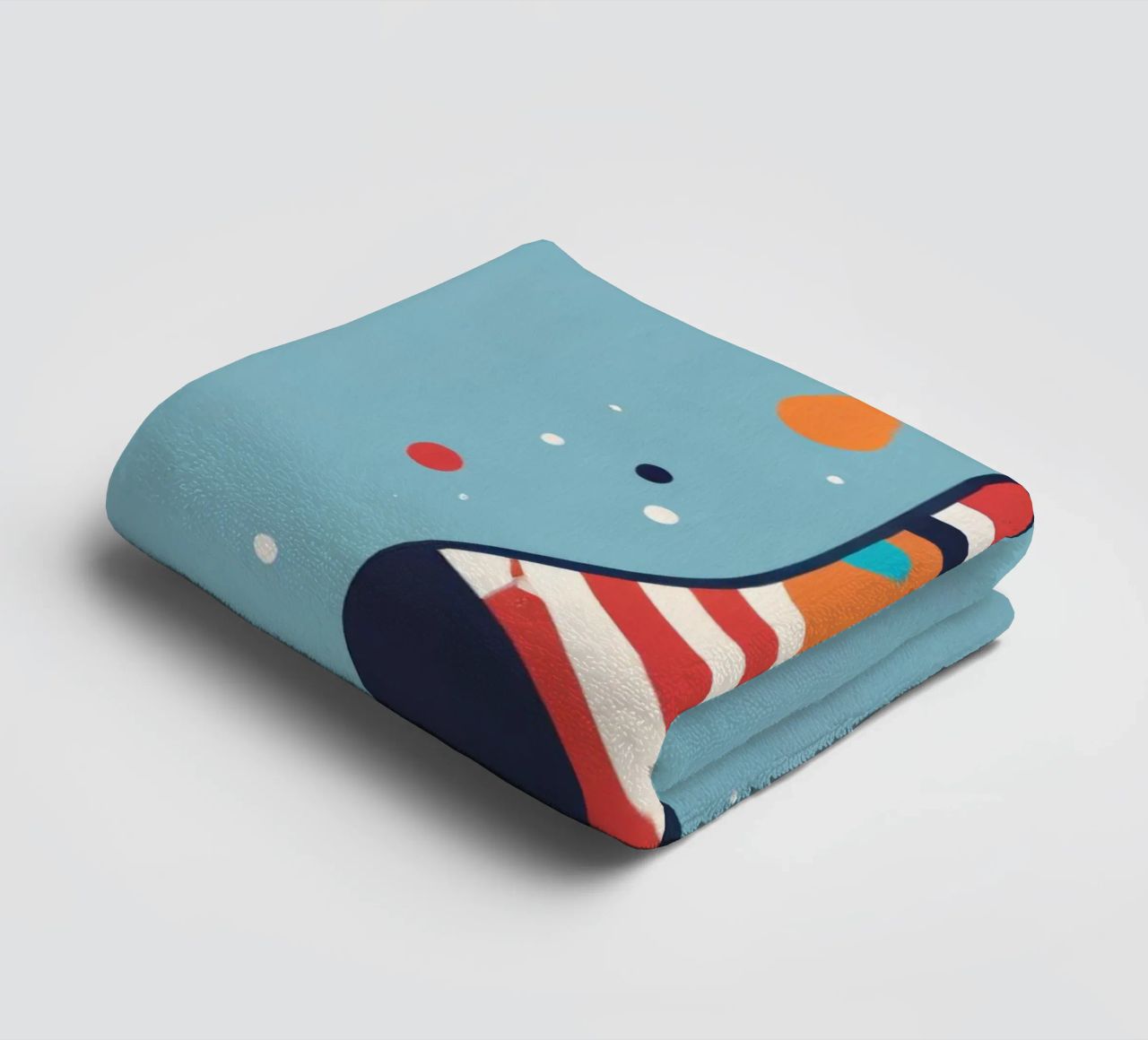 colorful sock with playful patterns on towel by DesignDoodle