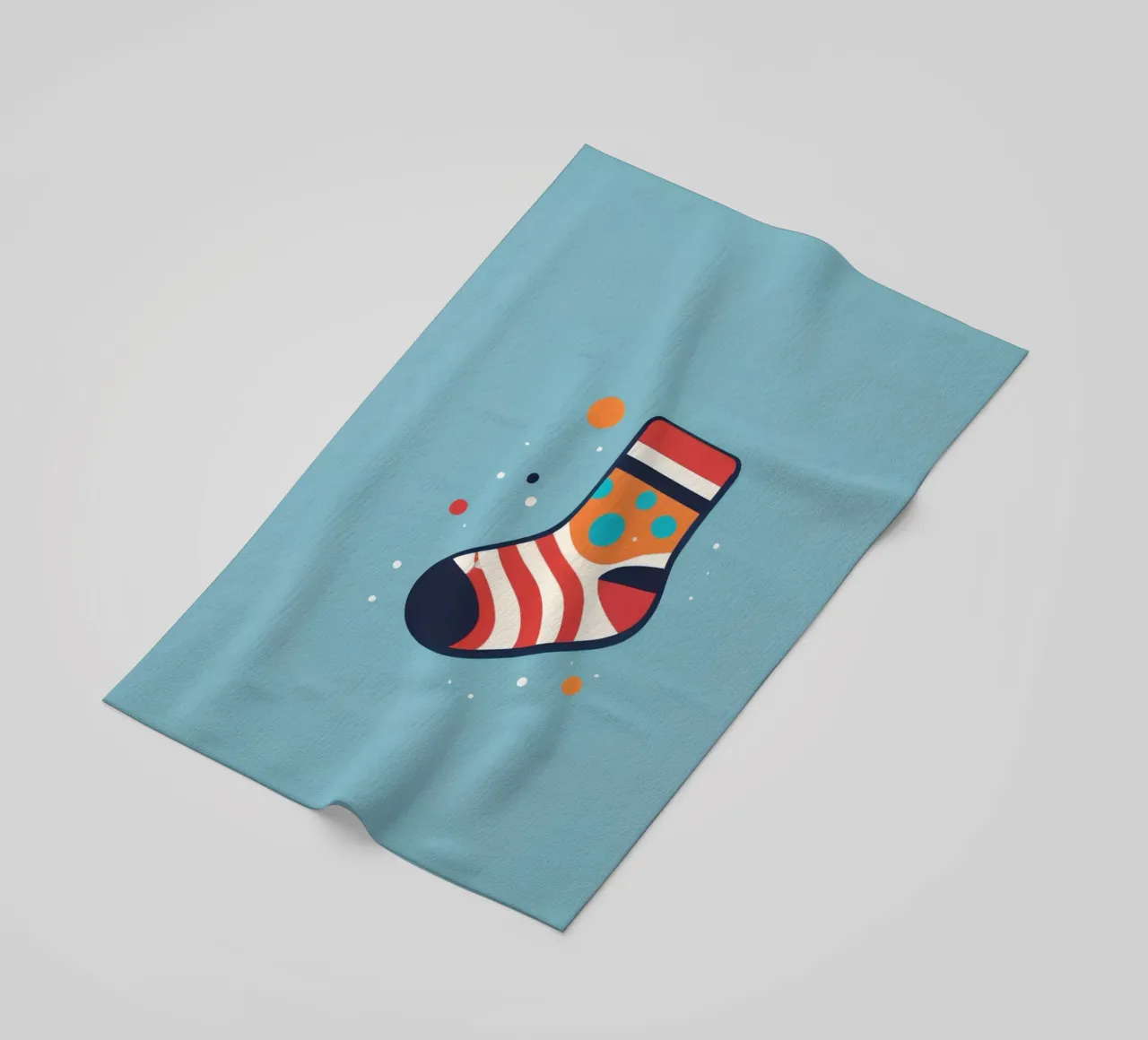 chaussette colorée avec des motifs ludiques serviette de plage de DesignDoodle