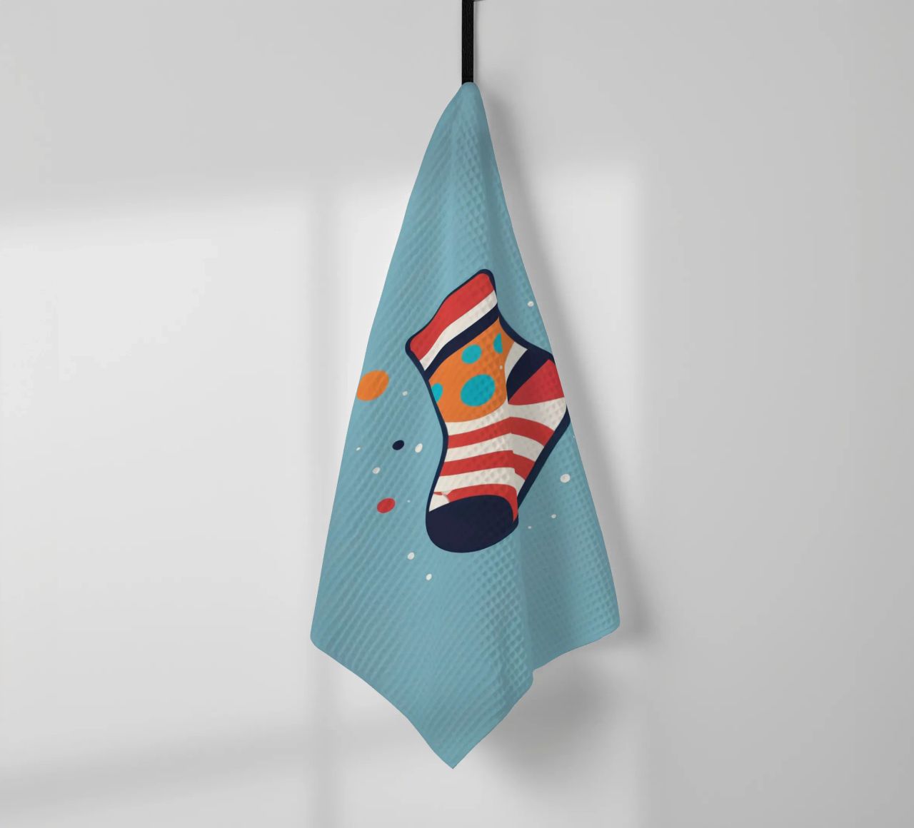 chaussette colorée avec des motifs ludiques torchon de DesignDoodle