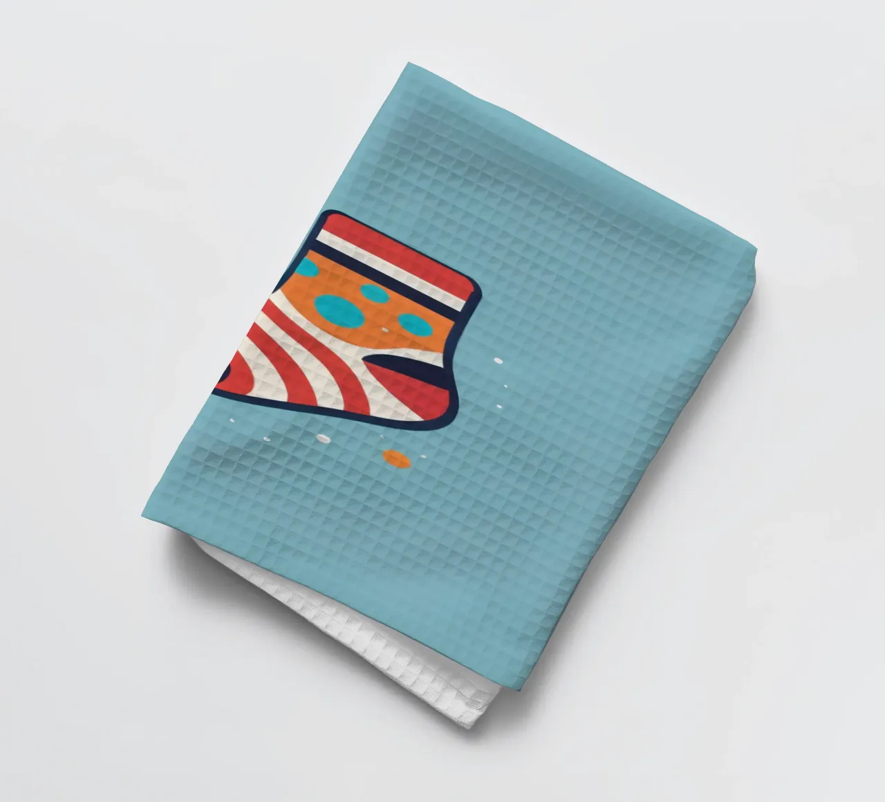 kleurrijke sok met speelse patronen theedoek van DesignDoodle