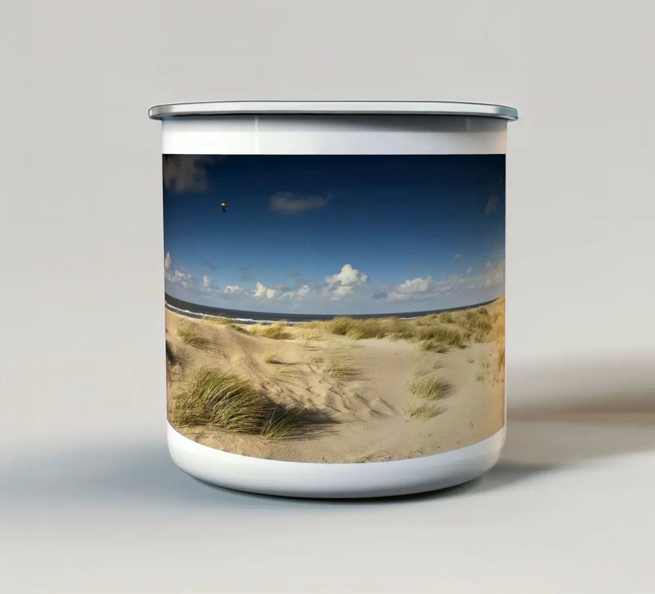 Spiaggia Spiekeroog tazza in smalto da Reisefotografie - Bilder aus aller Welt