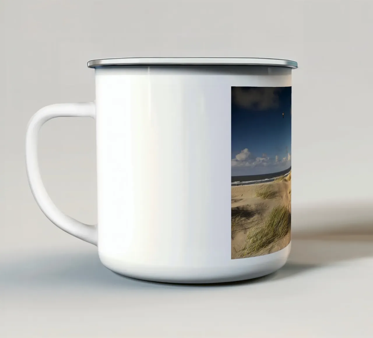 Spiaggia Spiekeroog tazza in smalto da Reisefotografie - Bilder aus aller Welt