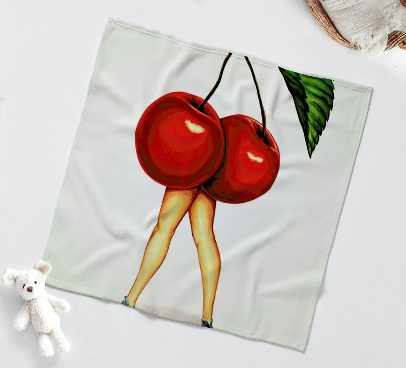Fruit Stand - Cherry Fleecedecke von Kelly Gilleran