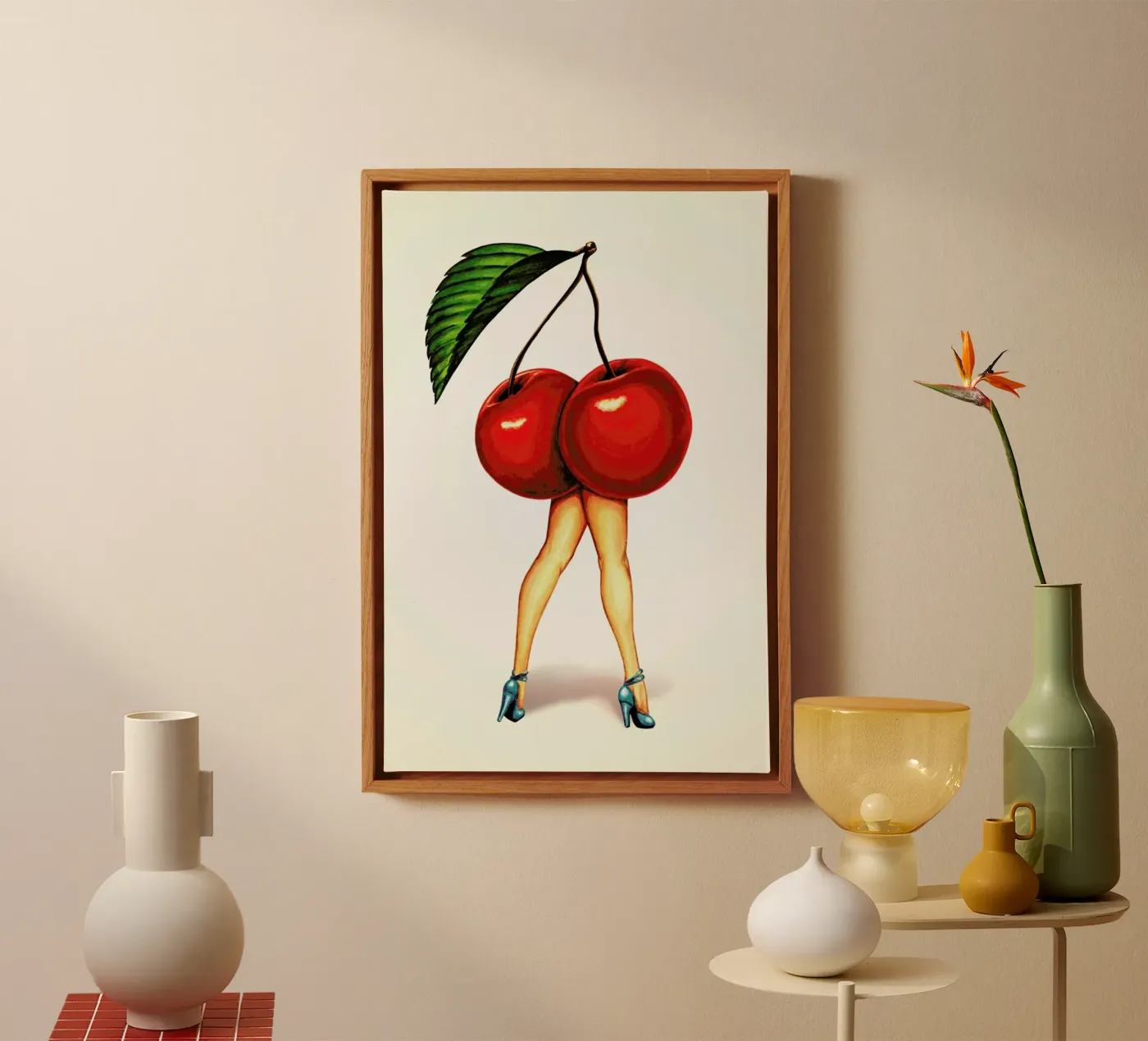 Fruit Stand - Cherry canvas by Kelly Gilleran