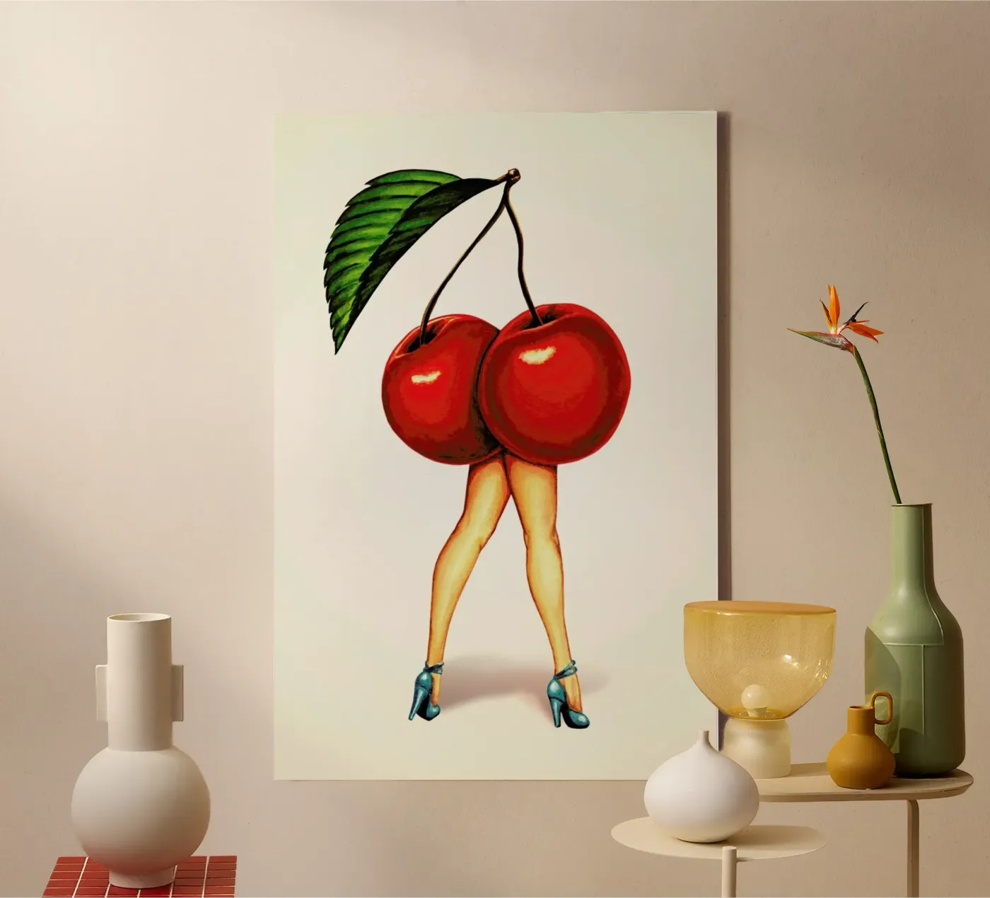 Fruit Stand - Cherry canvas by Kelly Gilleran