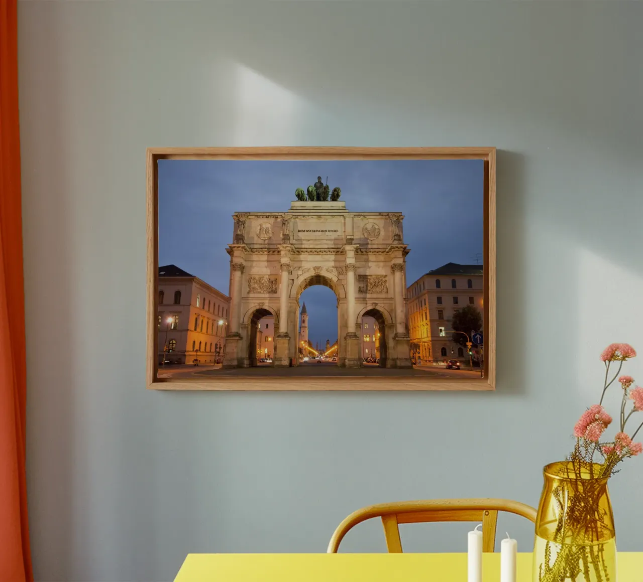 Siegestor München canvas met Baklijst van Reisefotografie - Bilder aus aller Welt
