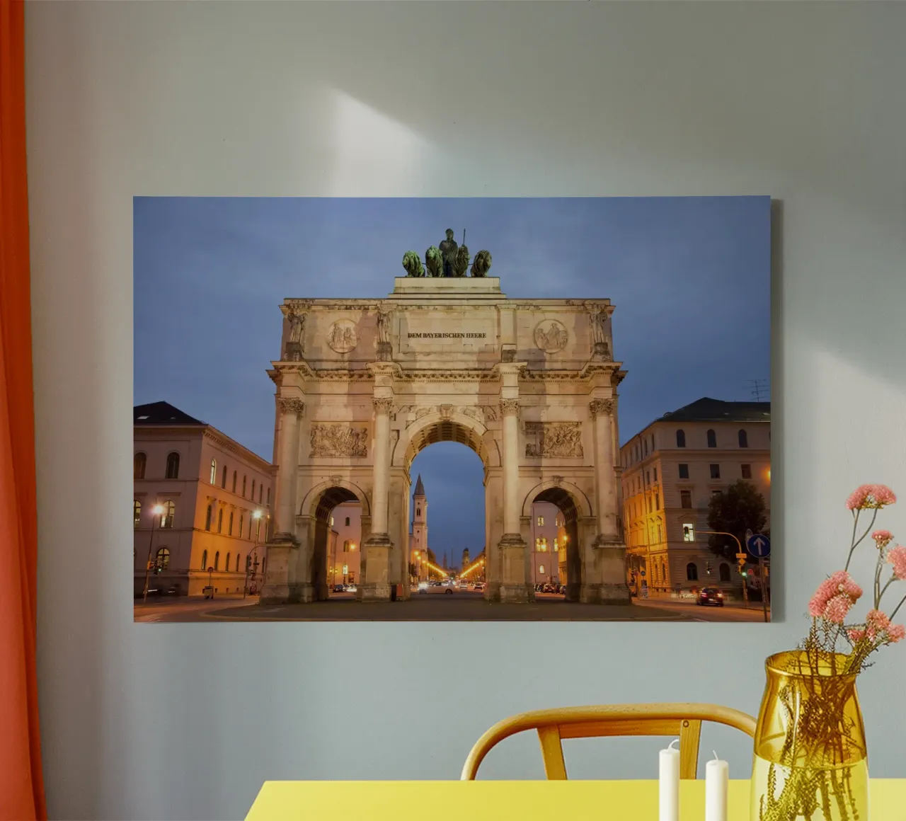 Siegestor München canvas met Baklijst van Reisefotografie - Bilder aus aller Welt