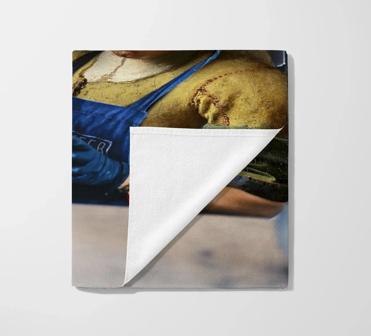 Milk Maid 21 century beach towel by Paste in Place