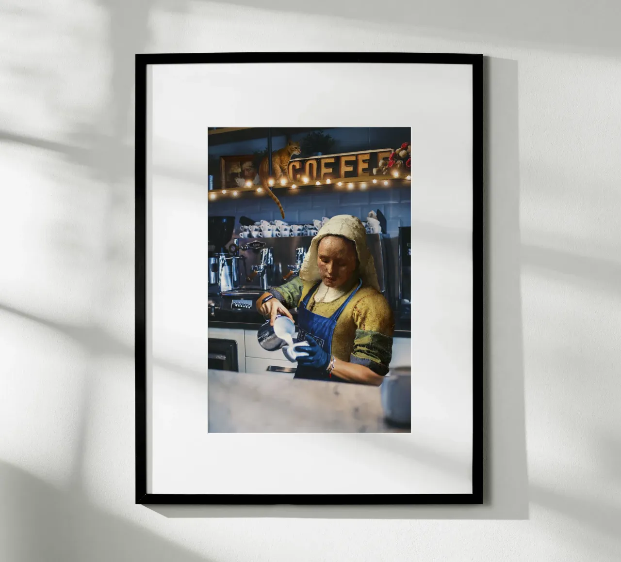 Milk Maid 21 century poster with aluminum frame by Paste in Place