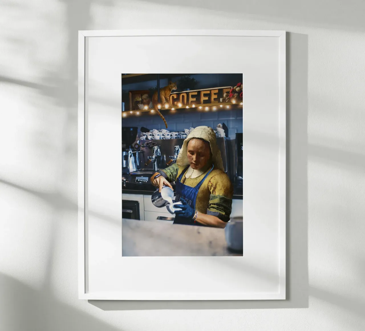 Milk Maid 21 century poster with aluminum frame by Paste in Place