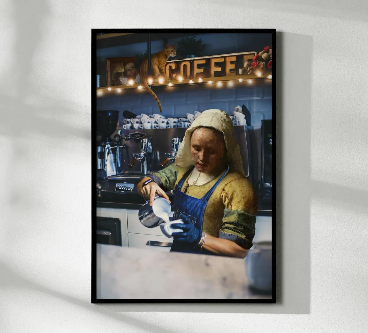 Milk Maid 21 century poster with aluminum frame by Paste in Place