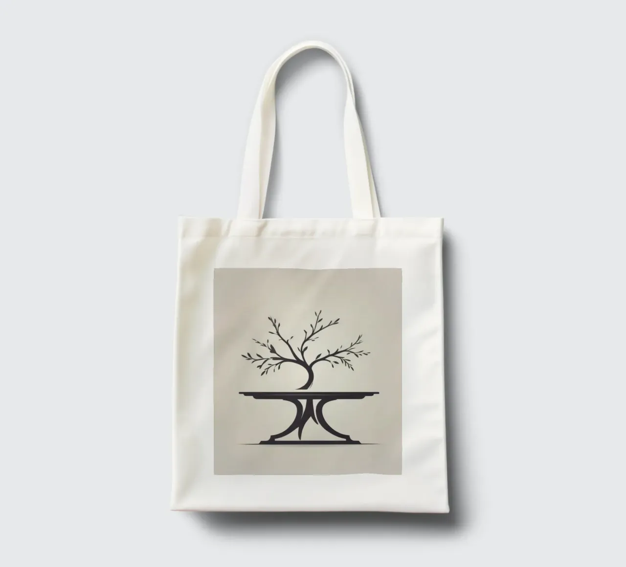 Elegante design ad albero con rami e foglie borsa in juta da DesignDoodle
