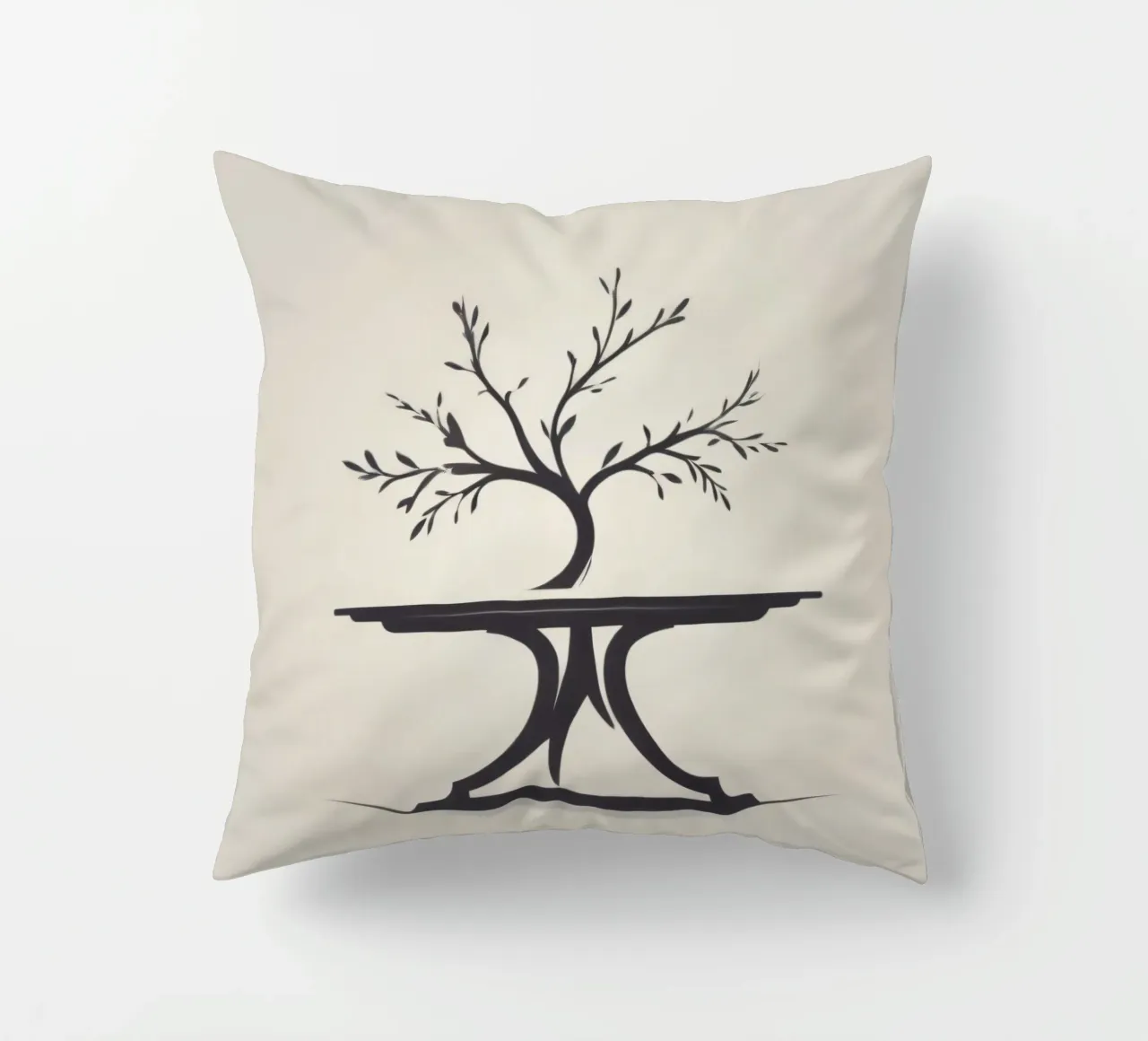 Elegante design ad albero con rami e foglie cuscino da DesignDoodle