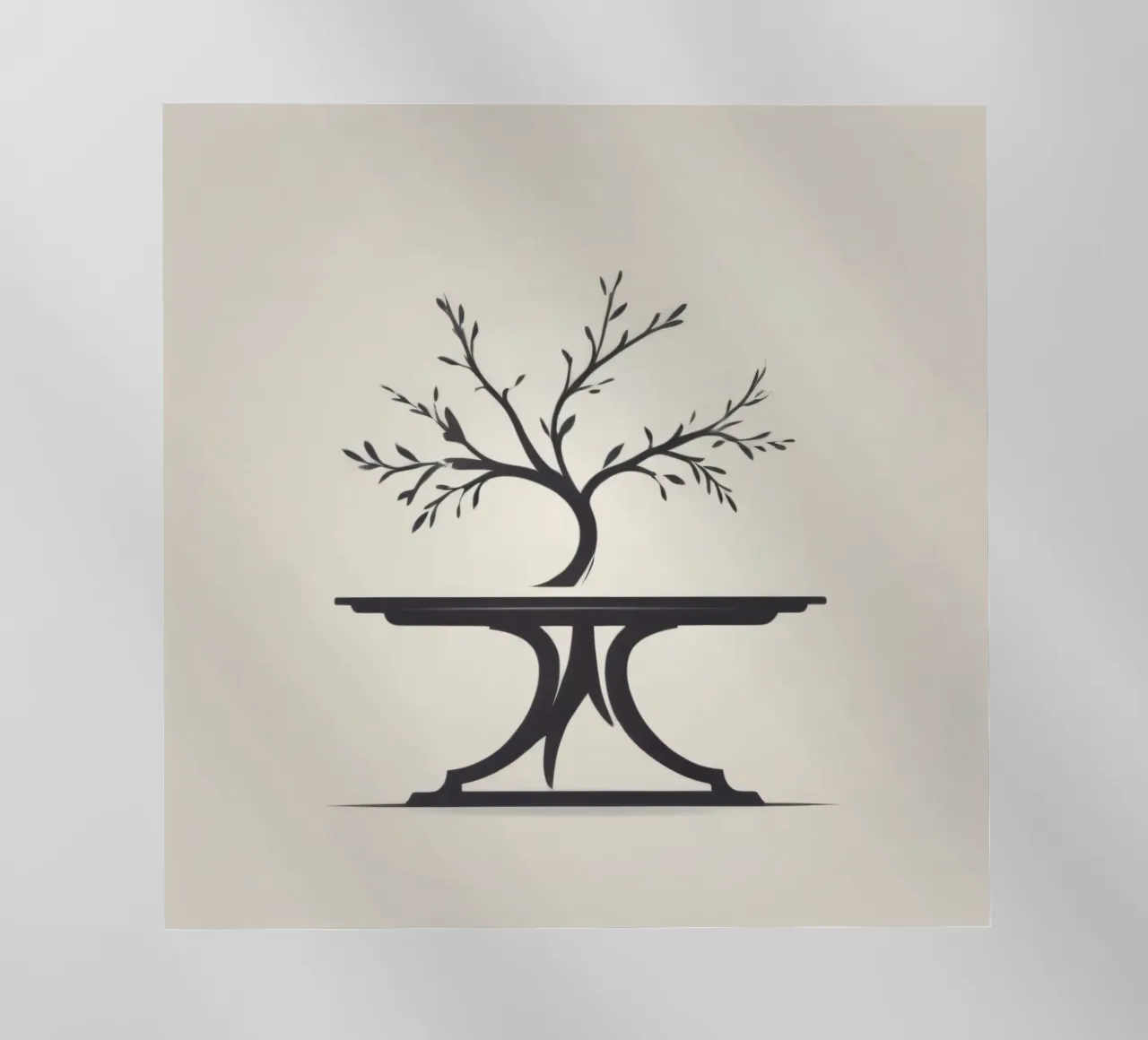 Elegante design ad albero con rami e foglie pellicola backlit da DesignDoodle