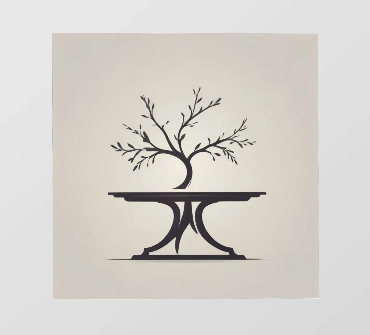 Elegante design ad albero con rami e foglie pellicola backlit da DesignDoodle