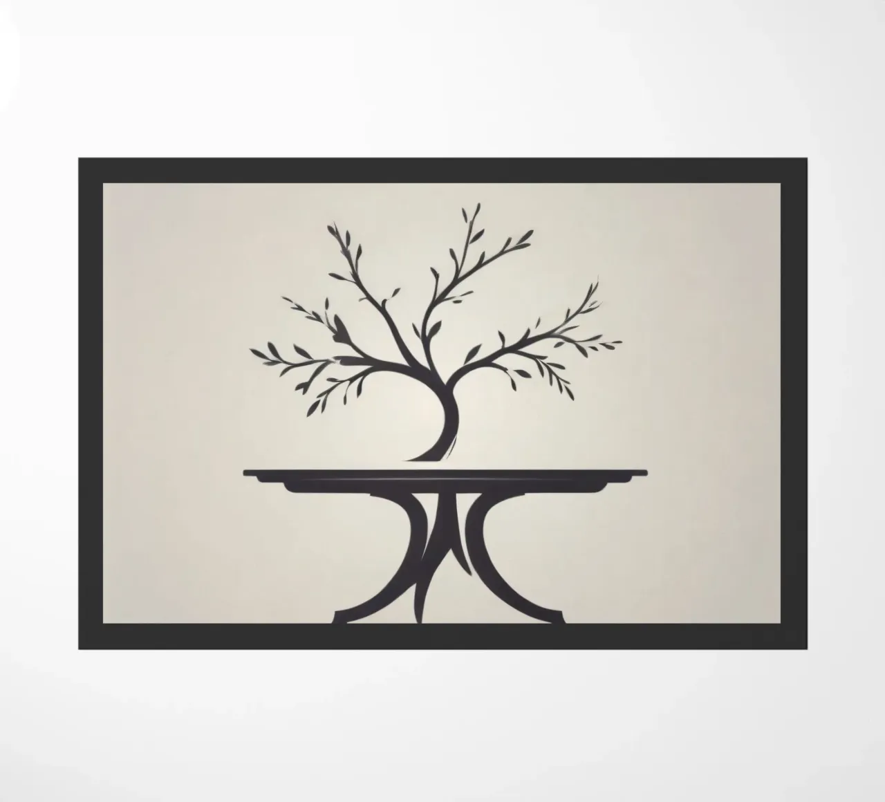 Elegante design ad albero con rami e foglie zerbino da DesignDoodle