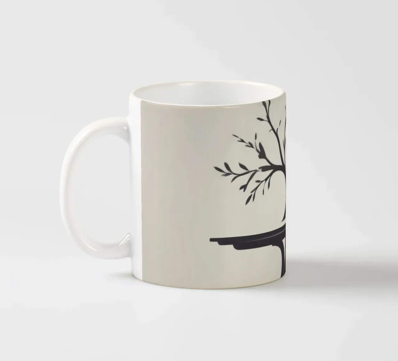 Elegant tree design with branches and leaves ceramic mug by DesignDoodle