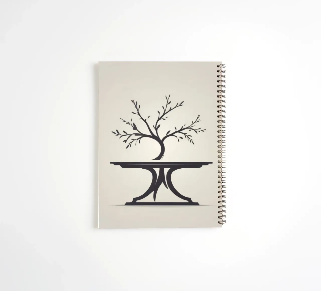 Elegant tree design with branches and leaves spiral notebook by DesignDoodle