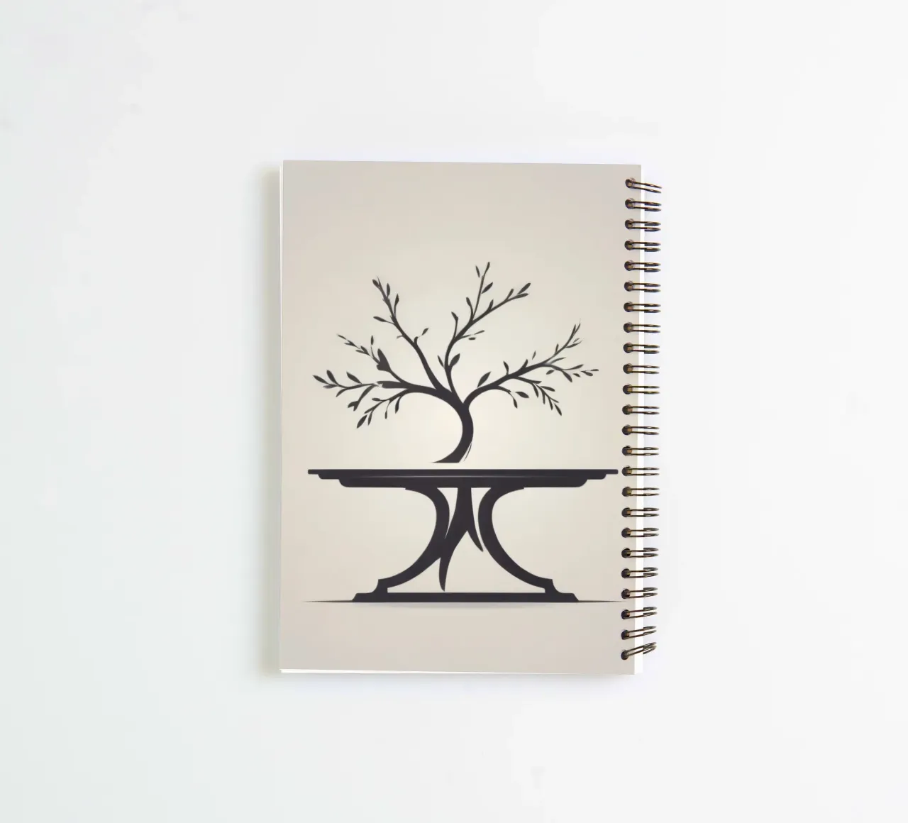 Arbre élégant avec des branches et des feuilles carnet à spirale de DesignDoodle