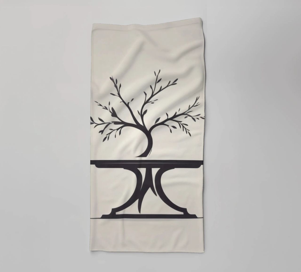 Elegantes Baumdesign mit Ästen und Blättern Handtuch von DesignDoodle