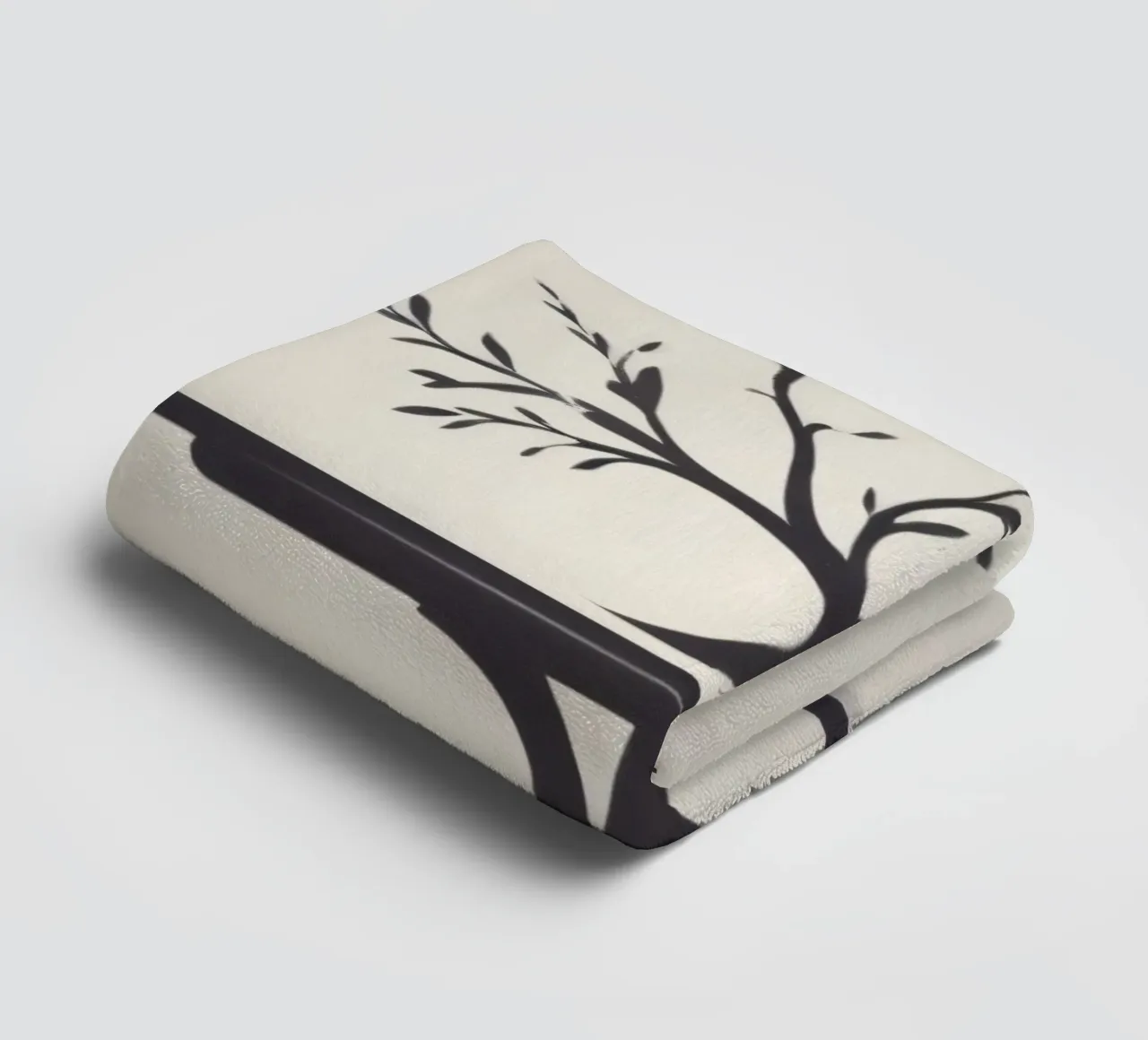 Arbre élégant avec des branches et des feuilles serviette de bain de DesignDoodle