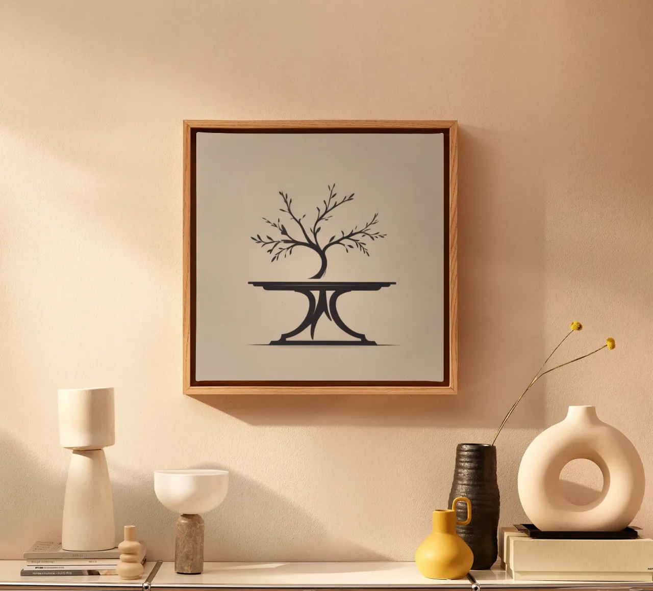 Arbre élégant avec des branches et des feuilles toile de DesignDoodle