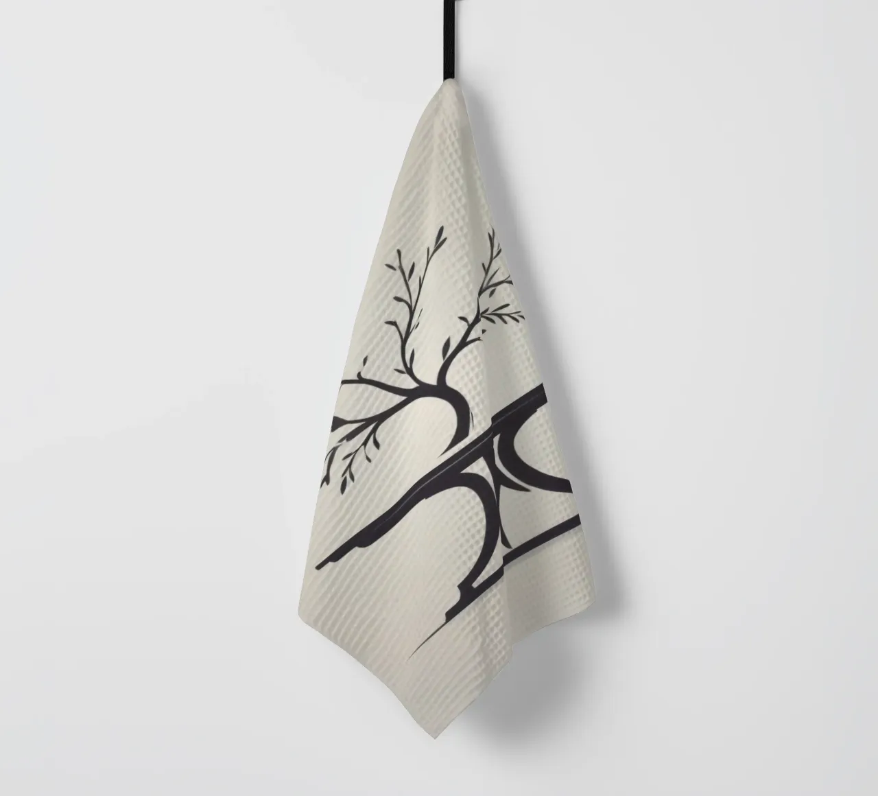 Arbre élégant avec des branches et des feuilles torchon de DesignDoodle