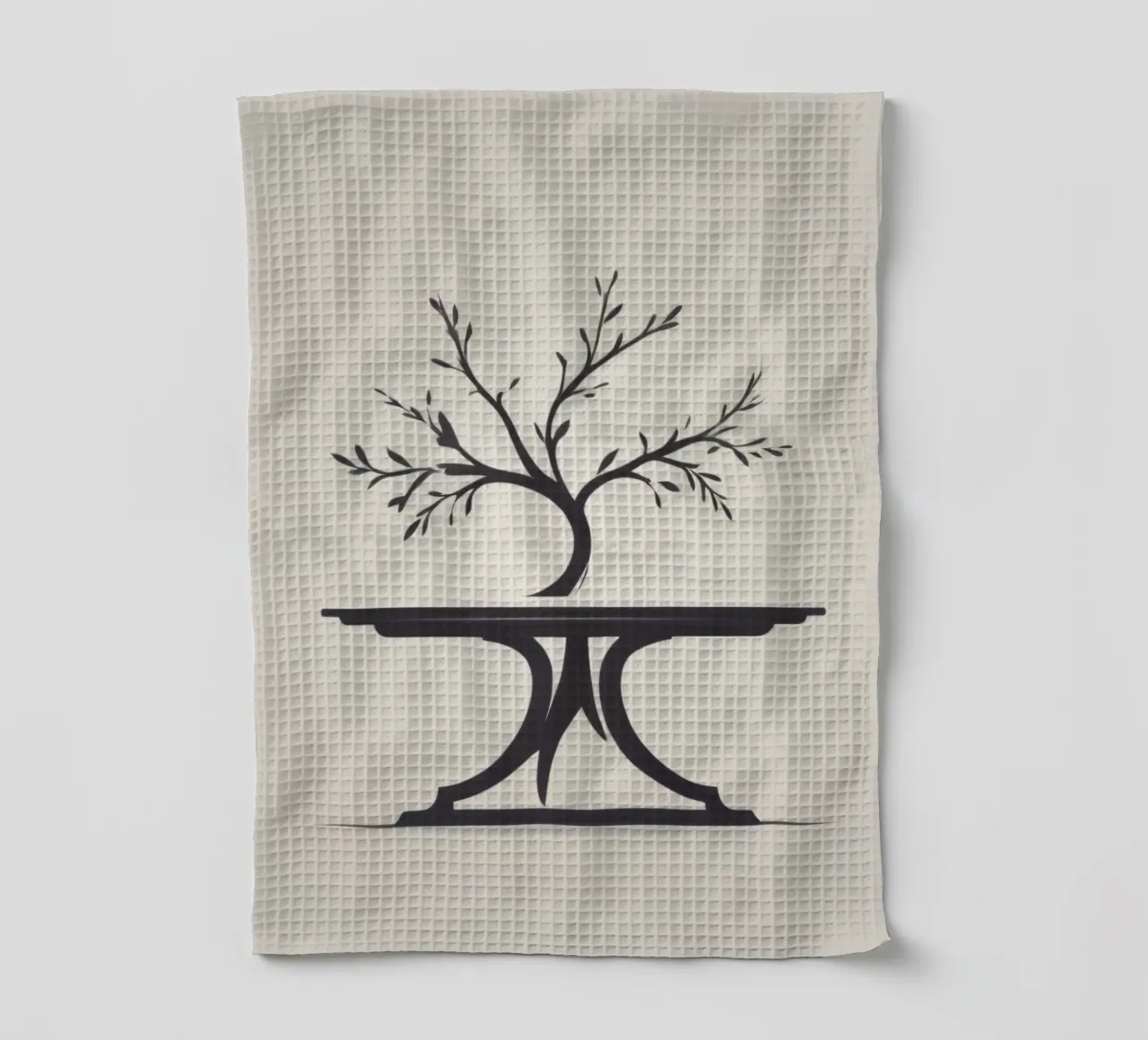 Arbre élégant avec des branches et des feuilles torchon de DesignDoodle