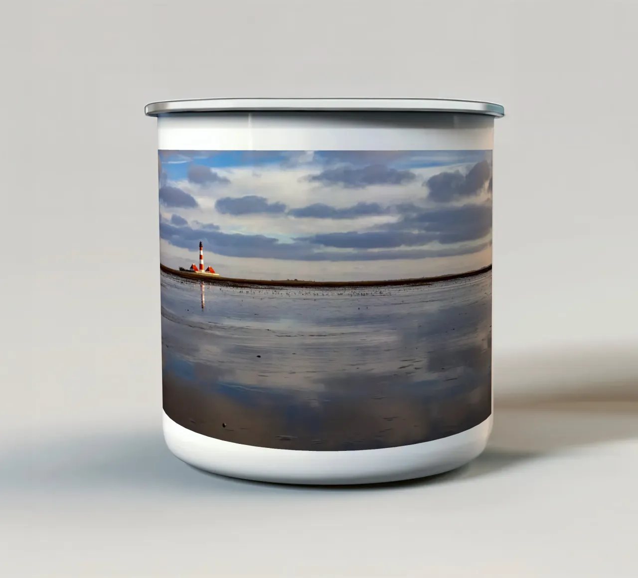 Leuchtturm Westerhever tazza in smalto da Reisefotografie - Bilder aus aller Welt